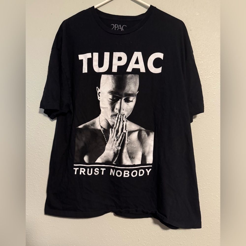 Tupac Trust Nobody Black Graphic Tee